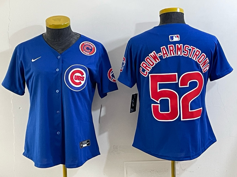 Youth Chicago Cubs #52 Crow Armstrong Blue Nike MLB 2025 Jersey 005->youth mlb jersey->Youth Jersey